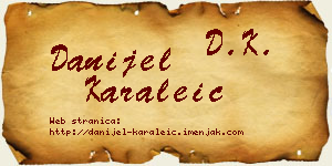 Danijel Karaleić vizit kartica